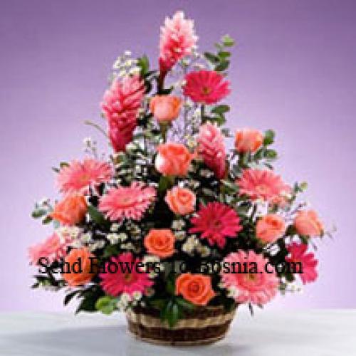 Assorted Stems Flower Basket