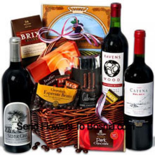 Gift Basket with Exclusive Wine